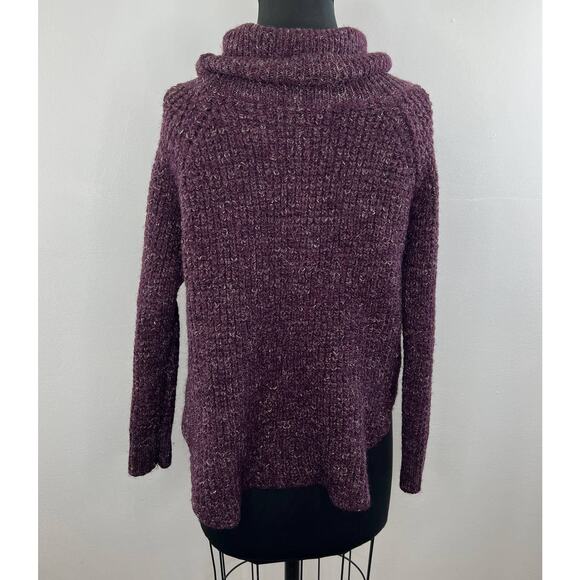 Free People People Long Sleeve Cowl Neck Dylan Tweedy Pullover Sweater Size M - Picture 4 of 7